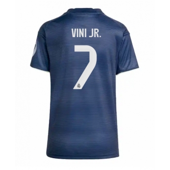Billige Fotballdrakt Real Madrid Vinicius Junior #7 Replika Bortedrakt Dame 2025-26 Kortermet